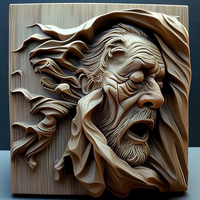 3D модель Волтер Кенігер, американський художник (STL)